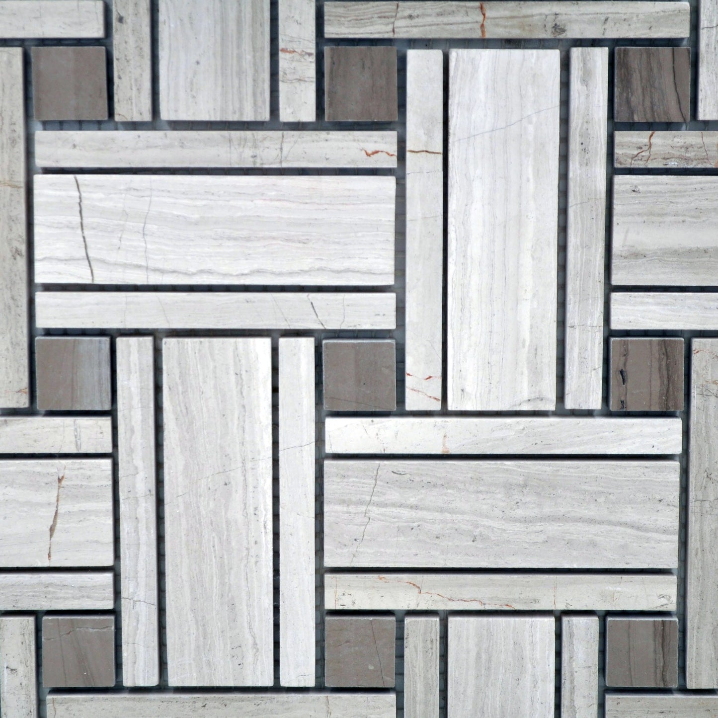 Big Basketweave White & Noble Vein