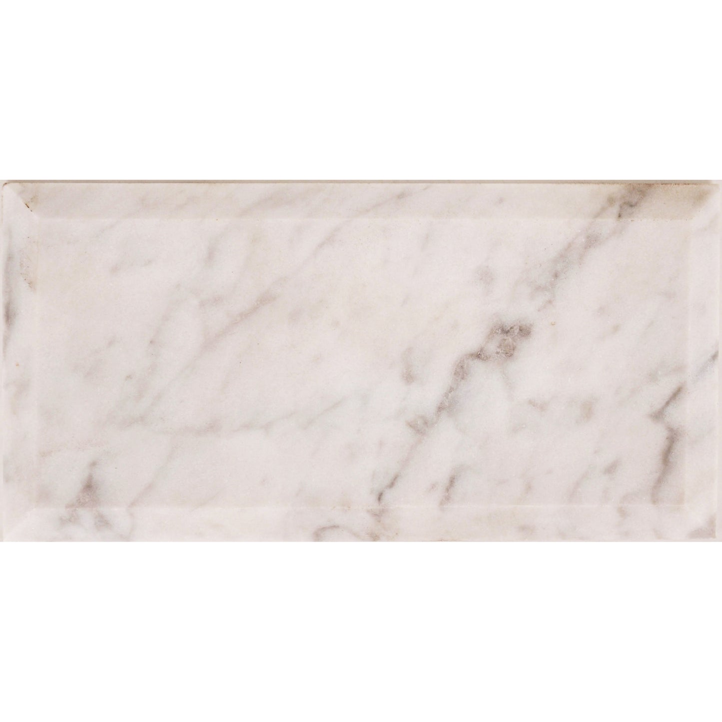 Carrara 3×6 beveled Polished
