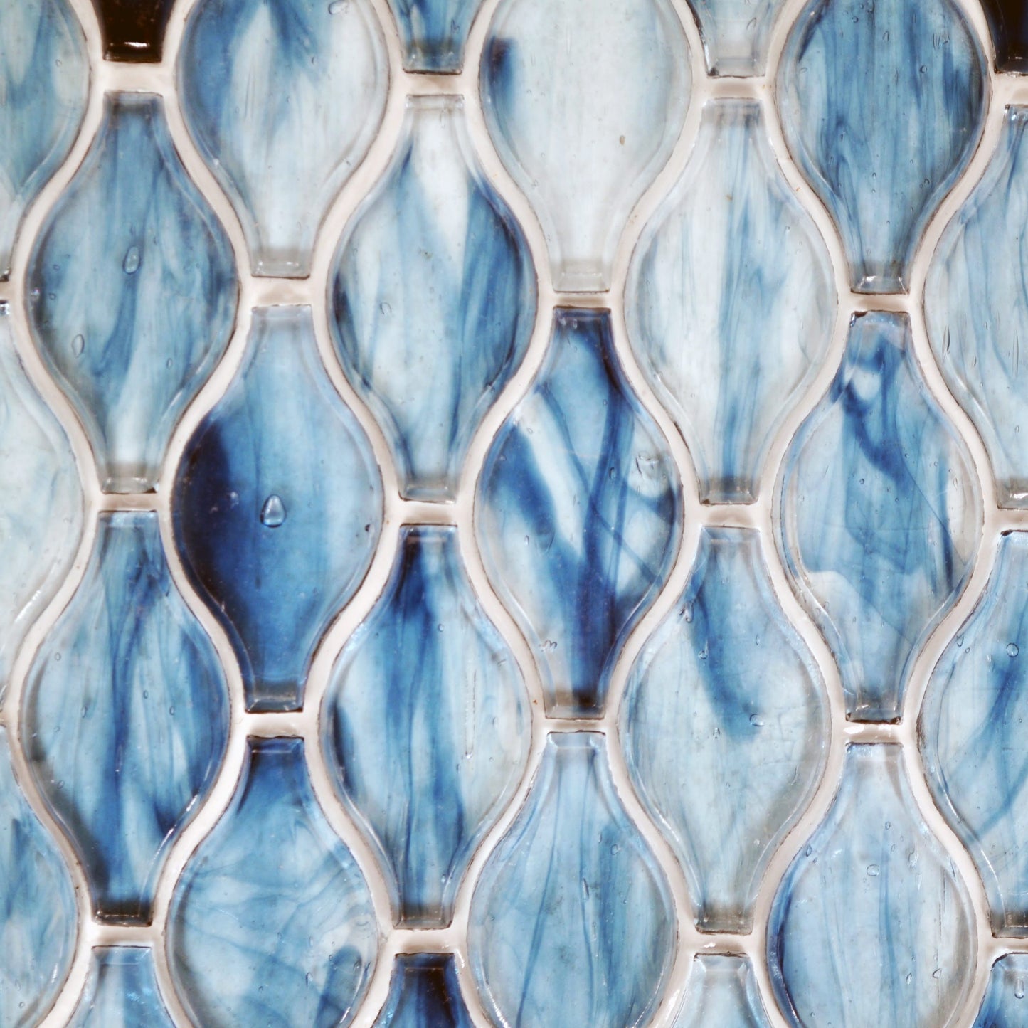 Fusion Glass Tear Drop Blue