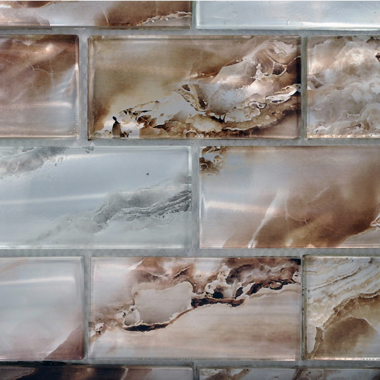 Nebula Glass Silver Brown