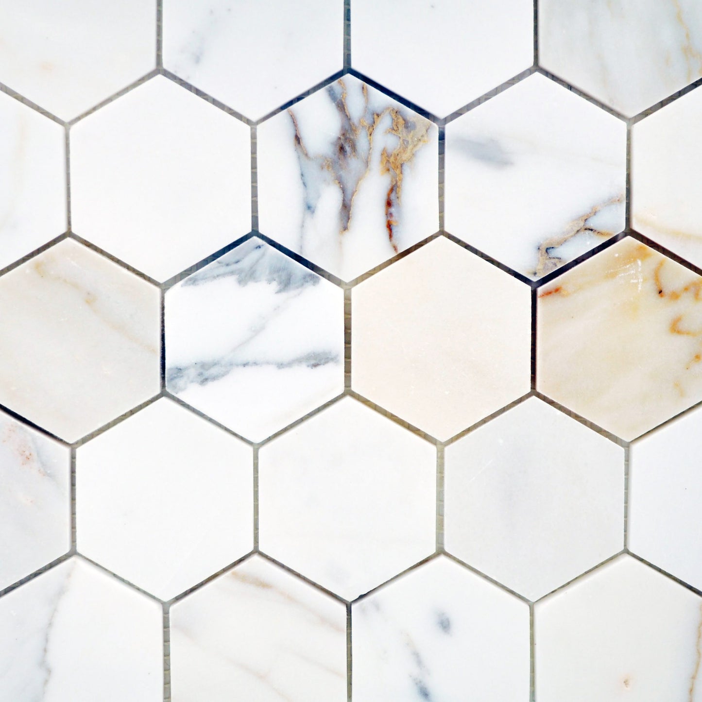 Calacatta 2″ Hex Polished