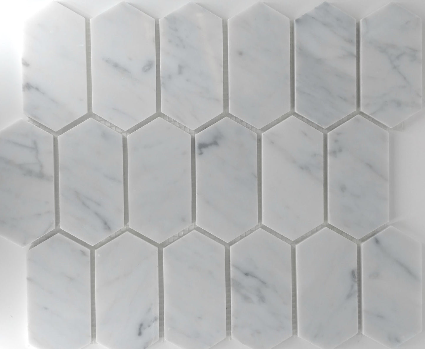 Elongated Hex Carrara