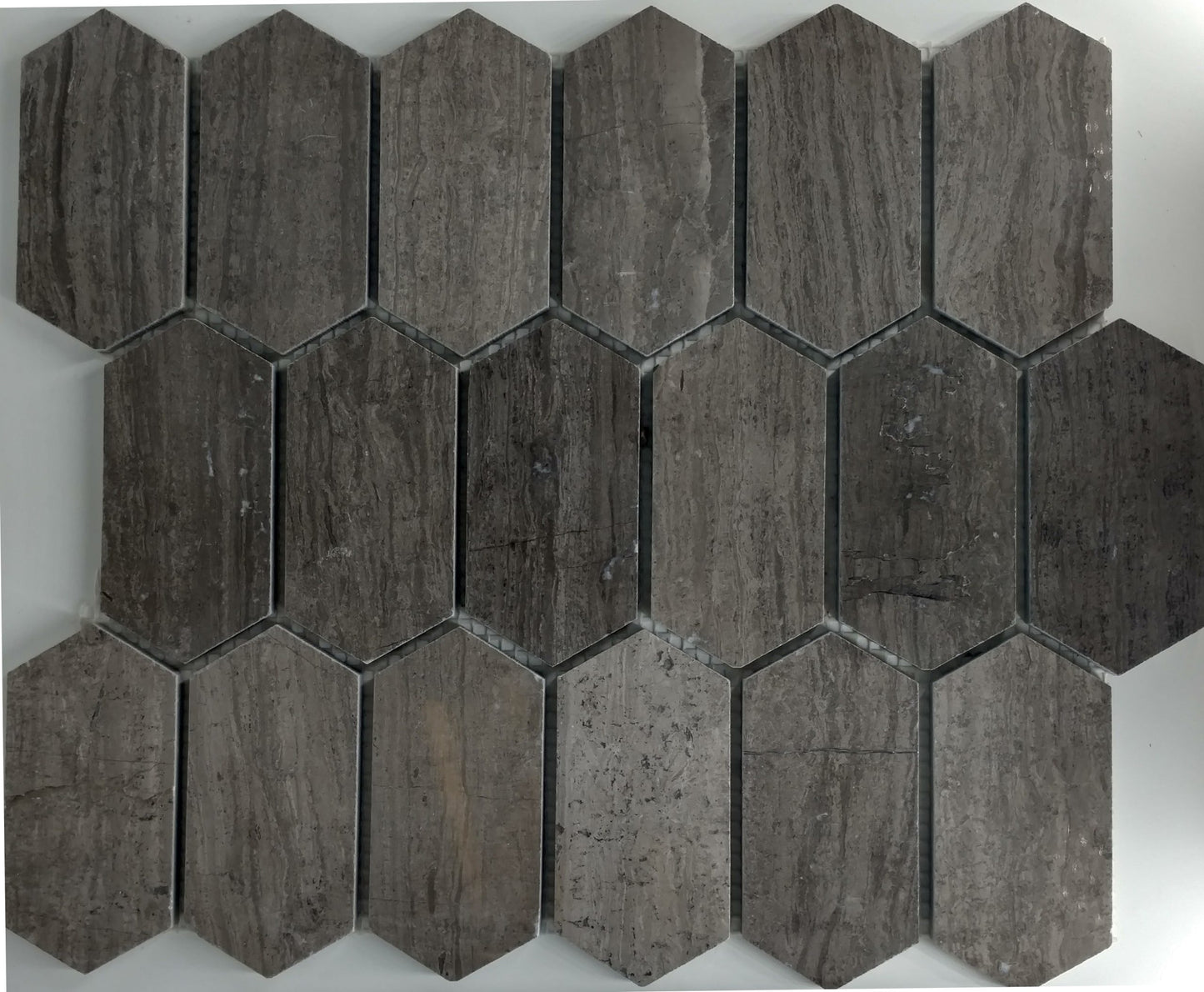 Elongated Hex Gray Vein