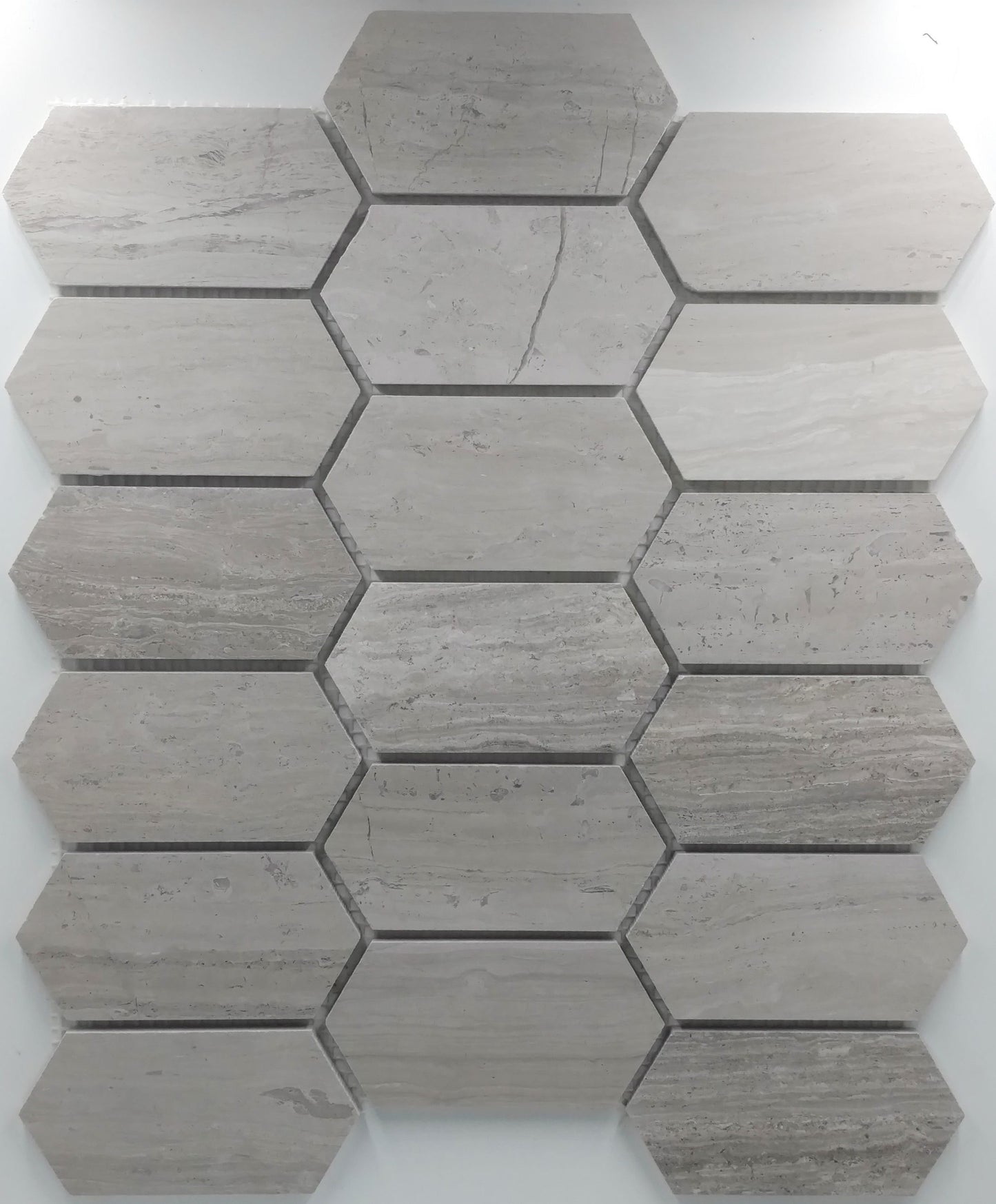 Elongated Hex White Vein