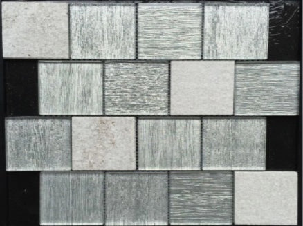 Stratos White Glass & Stone