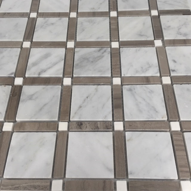 Geo frame Carrara & Noble Vein Marble