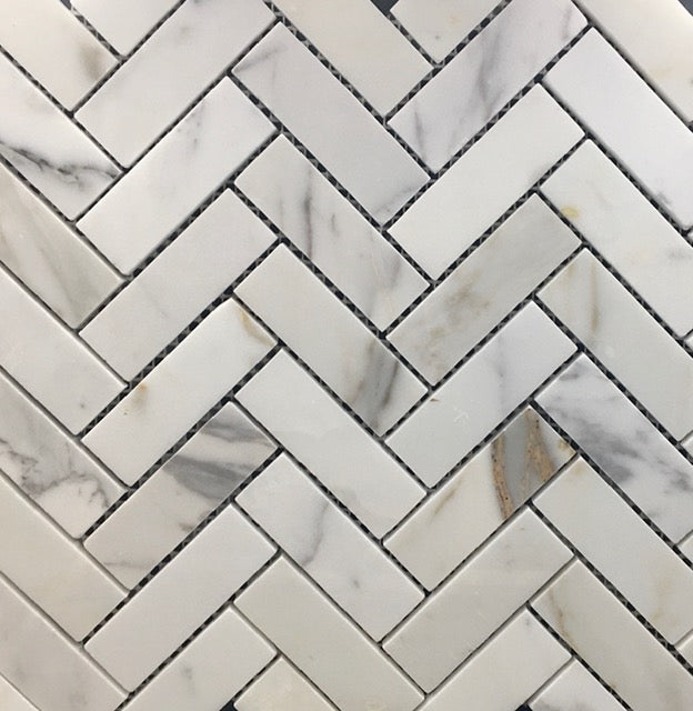 Herringbone Volakas Polished - Calacatta - 12 x 13
