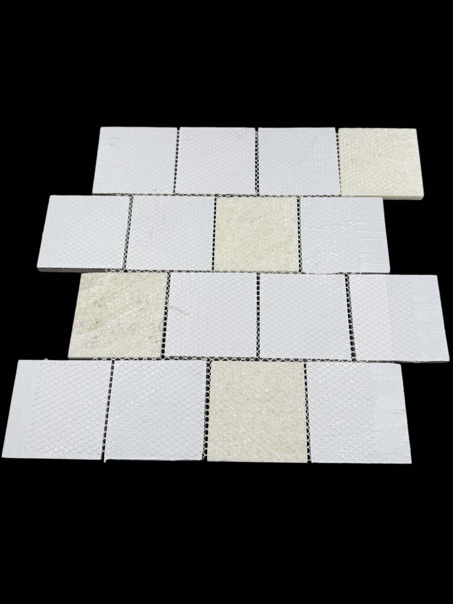 Stratos White Glass & Stone