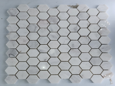 Carrara jazz White 2″ Hex Polished