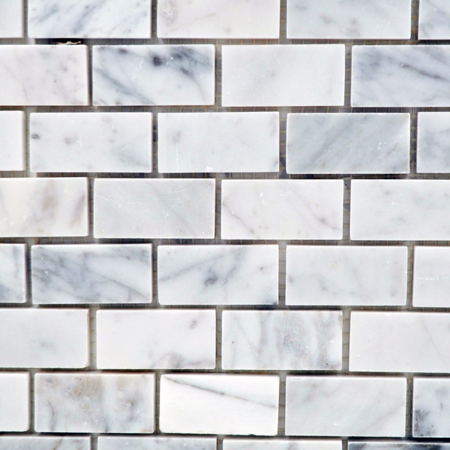 Carrara 1 x 2 Staggered Brick Polished