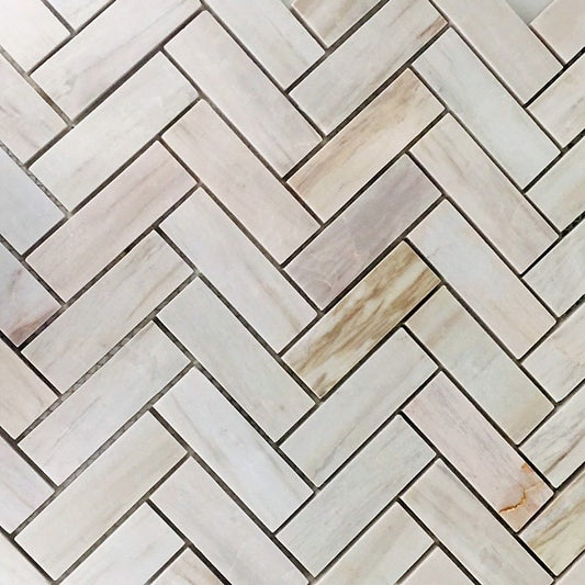Herringbone Volakas Polished - Clouds - 12 x 13
