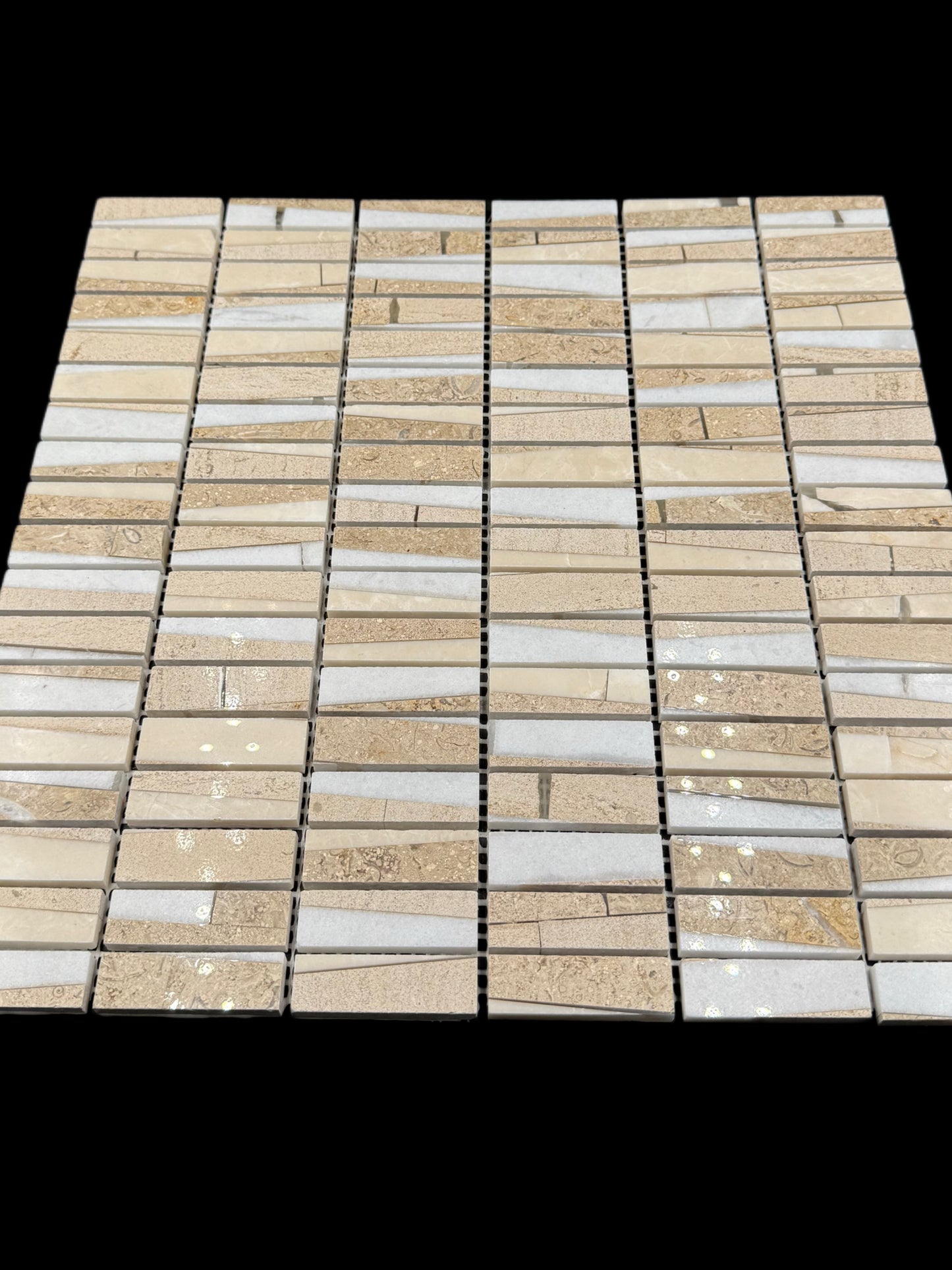 Modern Stacked Stone Carrara Crema Marfil